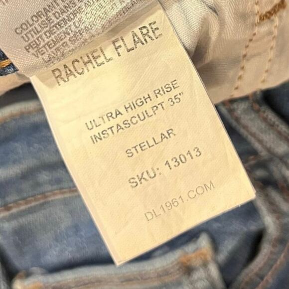 DL1961 Rachel Flare Ultra High Rise Instasculpt Denim Jeans Size 29 Stellar - Picture 11 of 12